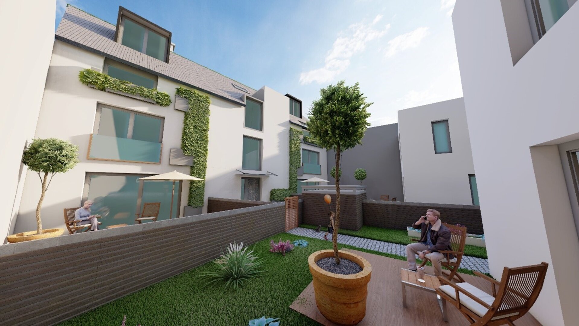 ELEGANT TWO-LEVEL HOME WITH PRIVATE GARDEN & BALCONY