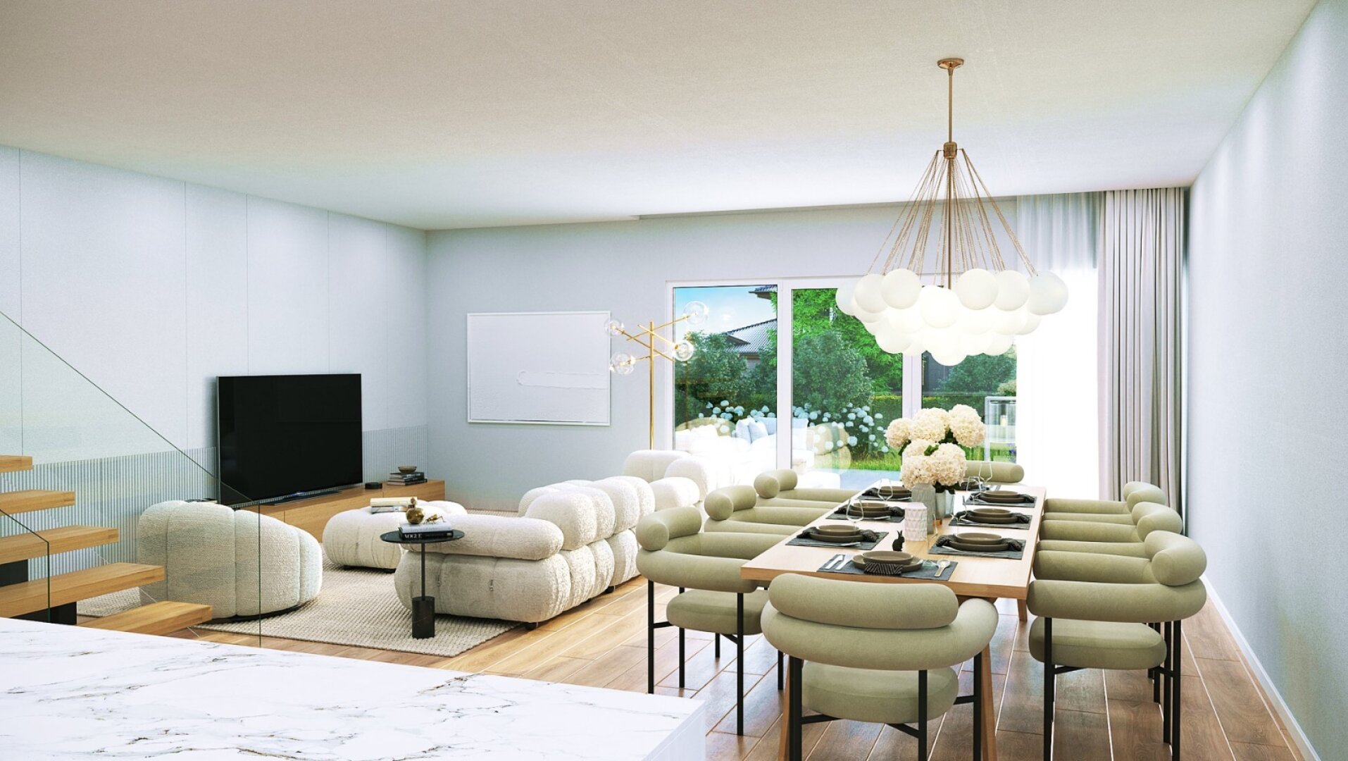 ELEGANT TWO-LEVEL HOME WITH PRIVATE GARDEN & BALCONY