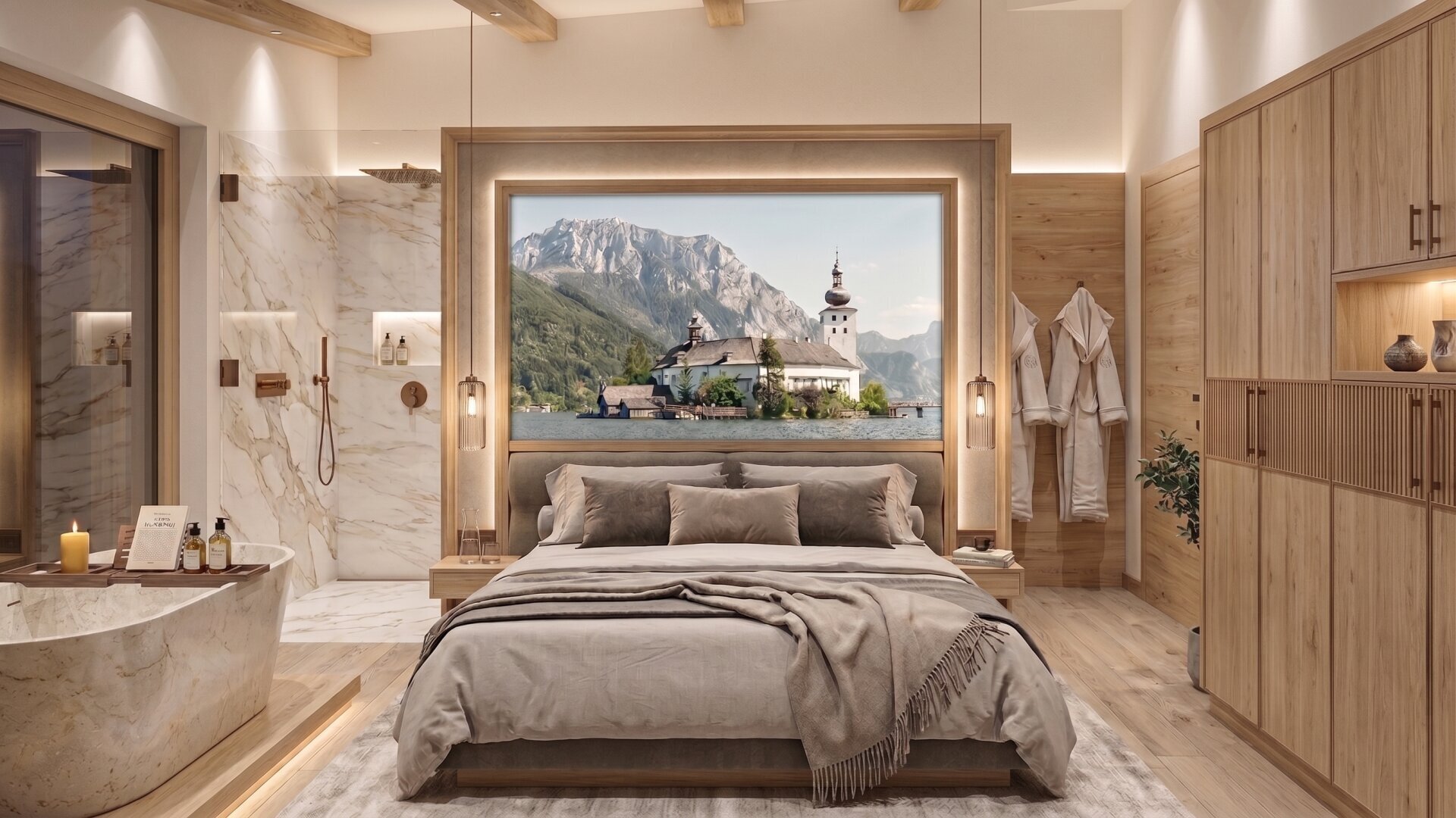 VILLA IM ALPINEN STIL MIT UNVERGLEICHLICHEM SEEPANORAMA