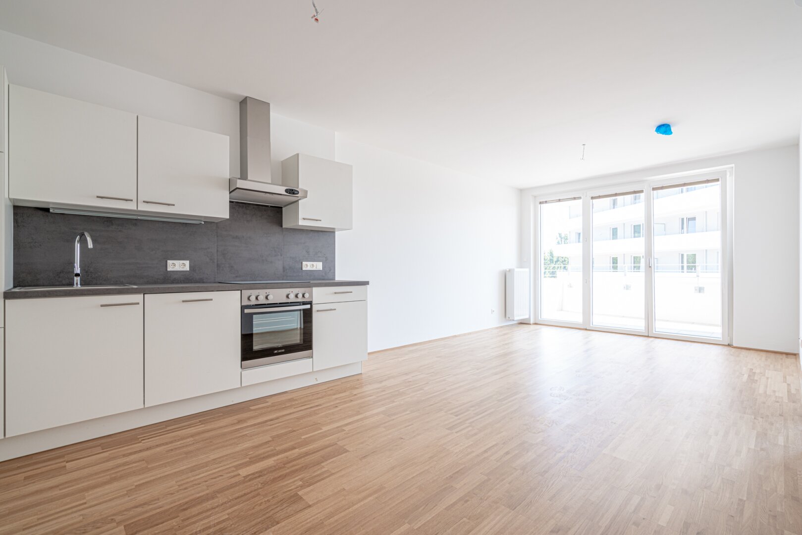 Wohnzimmer mit Küche