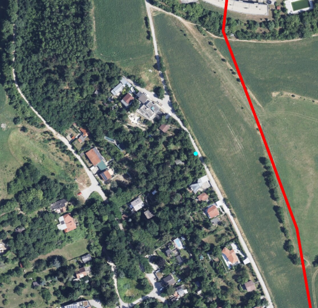 Rote Linie: Landesgrenze W - NÖ