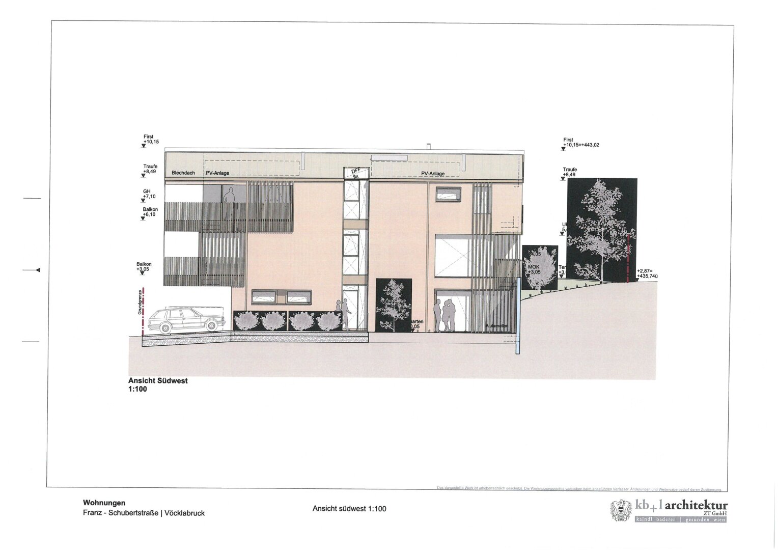 ( Bauprojekt ) !! Baugrund inkl. Baugenehmigung für 3 Wohnungen in  Vöcklabruck:  mit Garten, Terrasse, 2 Balkonen & 3 Stellplätzen!