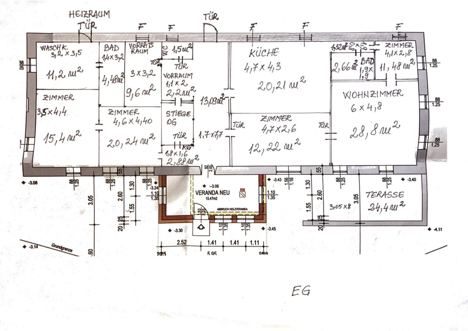 Plan Erdgeschoß