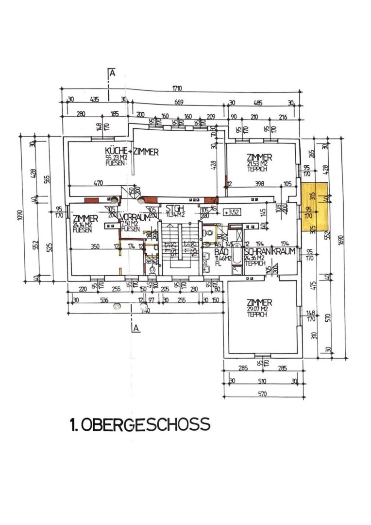 Plan Obergeschoss