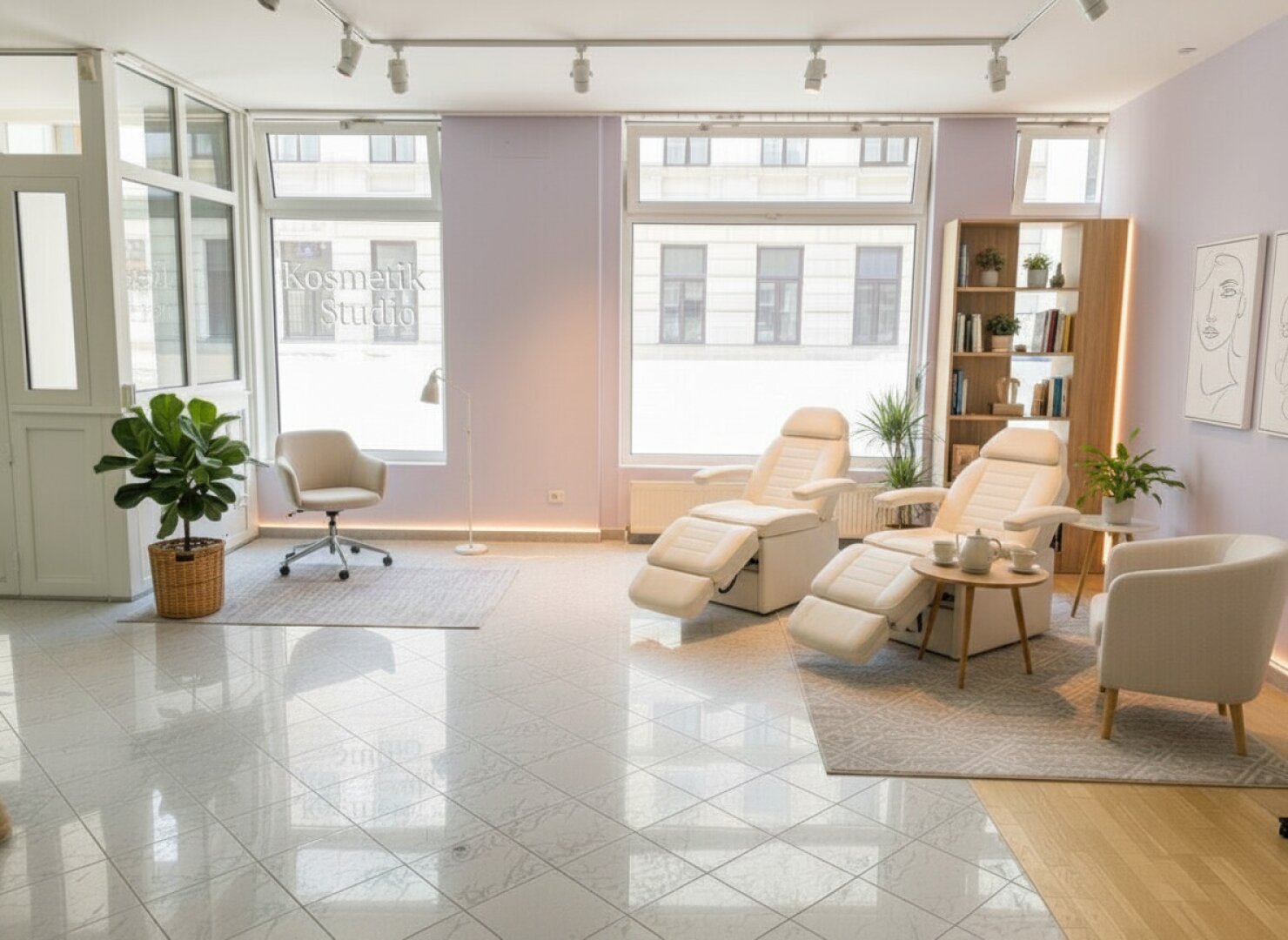 Ordination, Praxis, Geschäftslokal, Büro, Therapie- und Fitness Studio in bester Lage mit voll ausgestatteter 55m² Wohnung und 2 TG Plätze