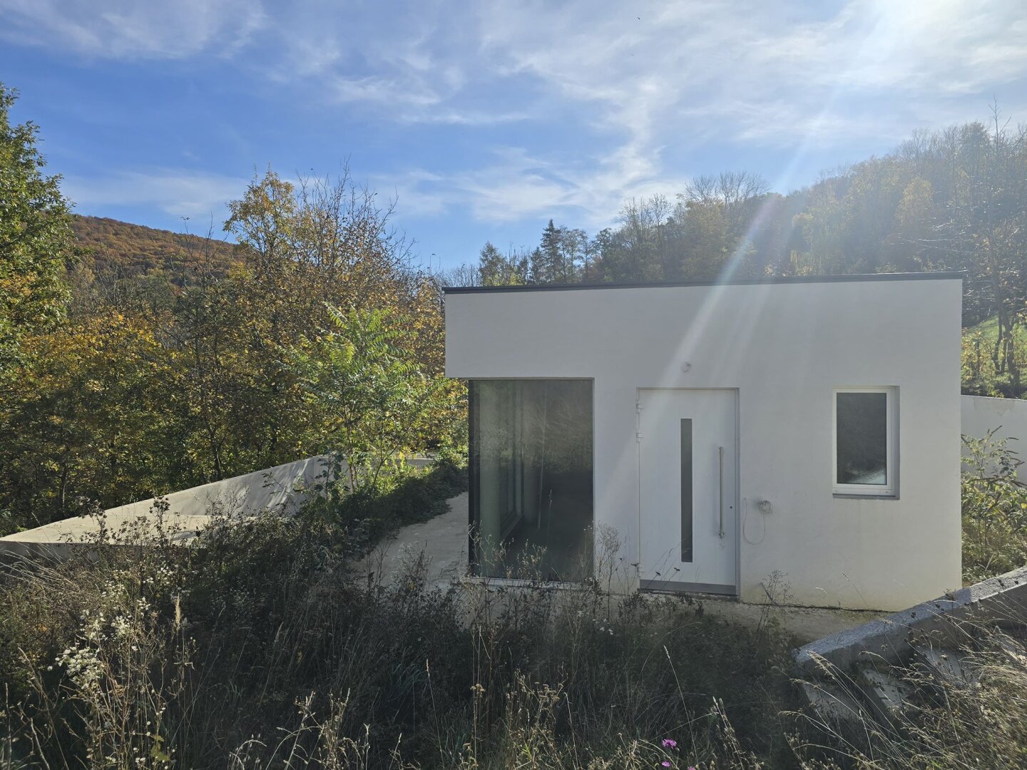 Zwei Reihenhäuser mit großem Grundstück & Pool – Rohbauprojekt mit viel Potenzial
