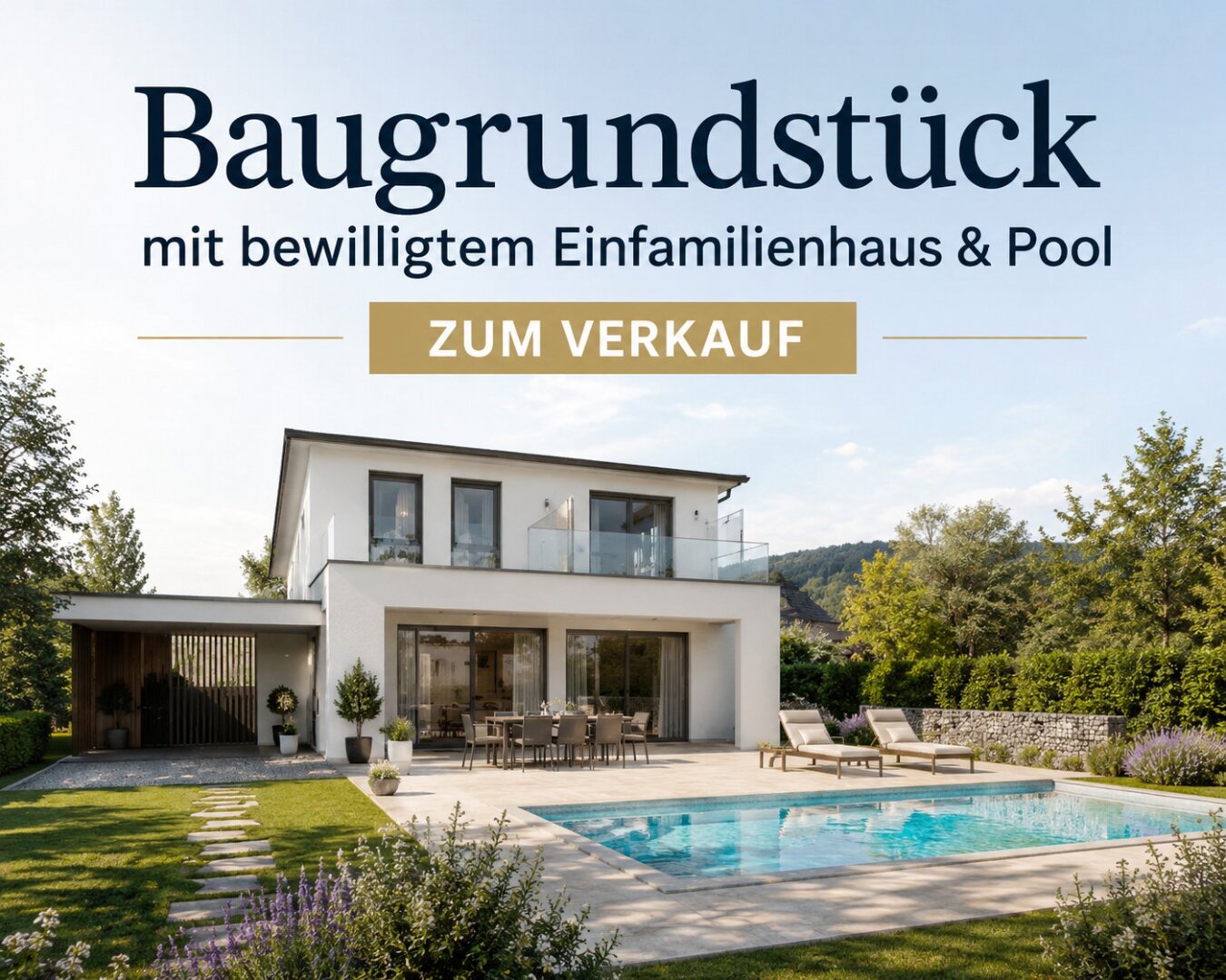 Baugrundstück mit bewilligtem Einfamilienhaus & Pool – Ruhige Wohnlage in Alland
