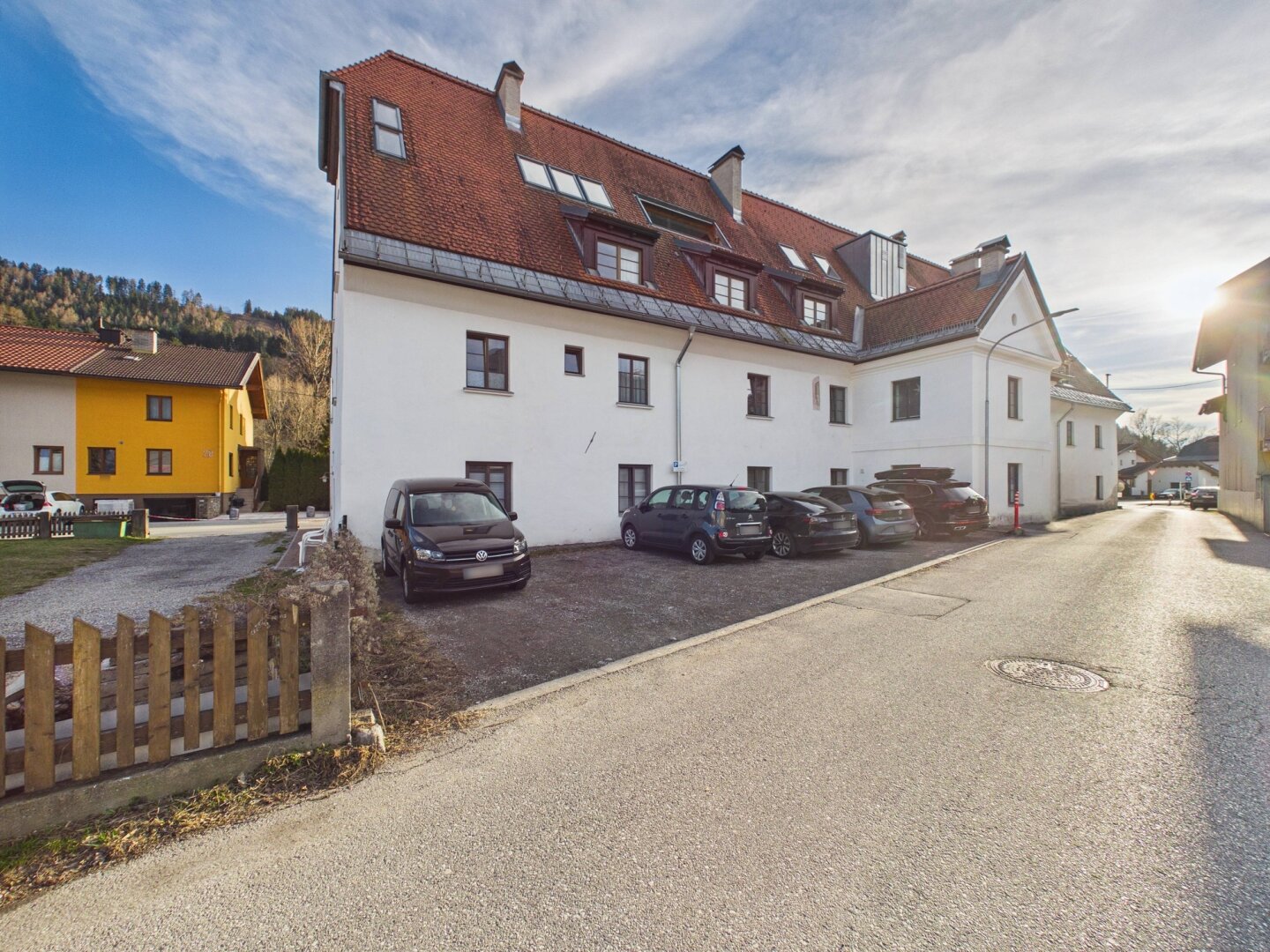 Ansicht der Abstellplätze