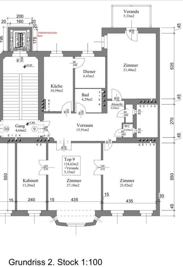 ++ Jugendstil-Juwel im Wiener Altbau mit Kaminanschluss und Lift+ Unter Sankt Veit U-BAHN + 5-Zimmer 125m² + VERANDA 5,33m² ++