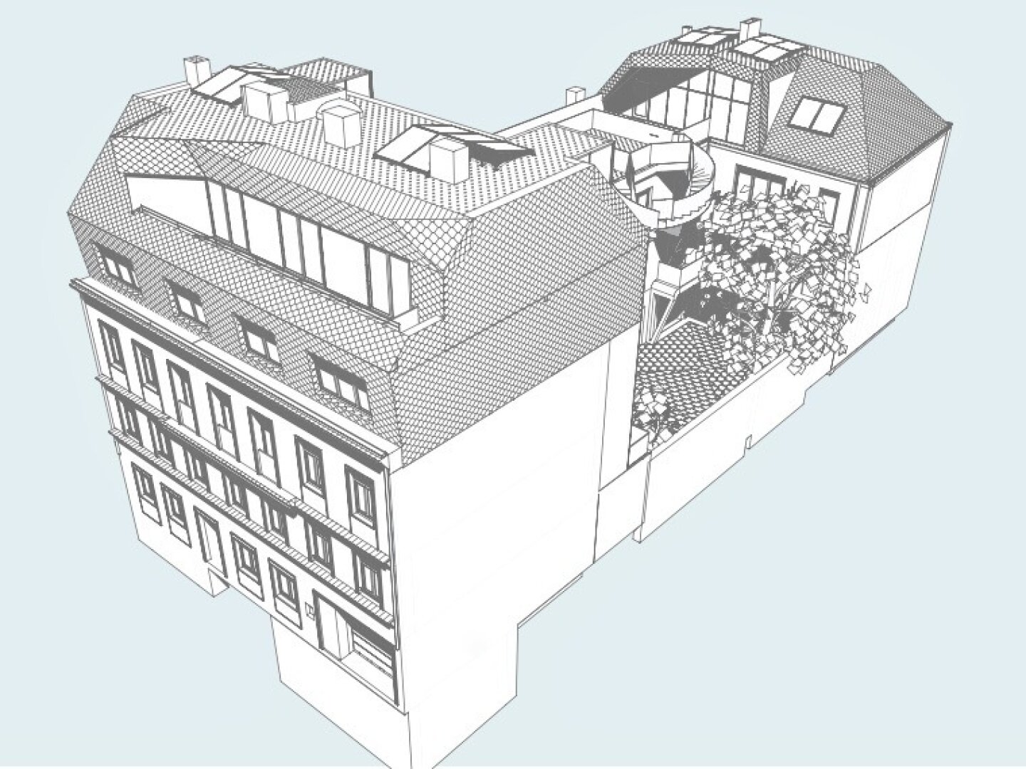 Klassisches Mittelzinshaus mit ca. 92% Leerstand und Einreichung Dachgeschoss-Ausbau sowie sieben Garagenplätzen