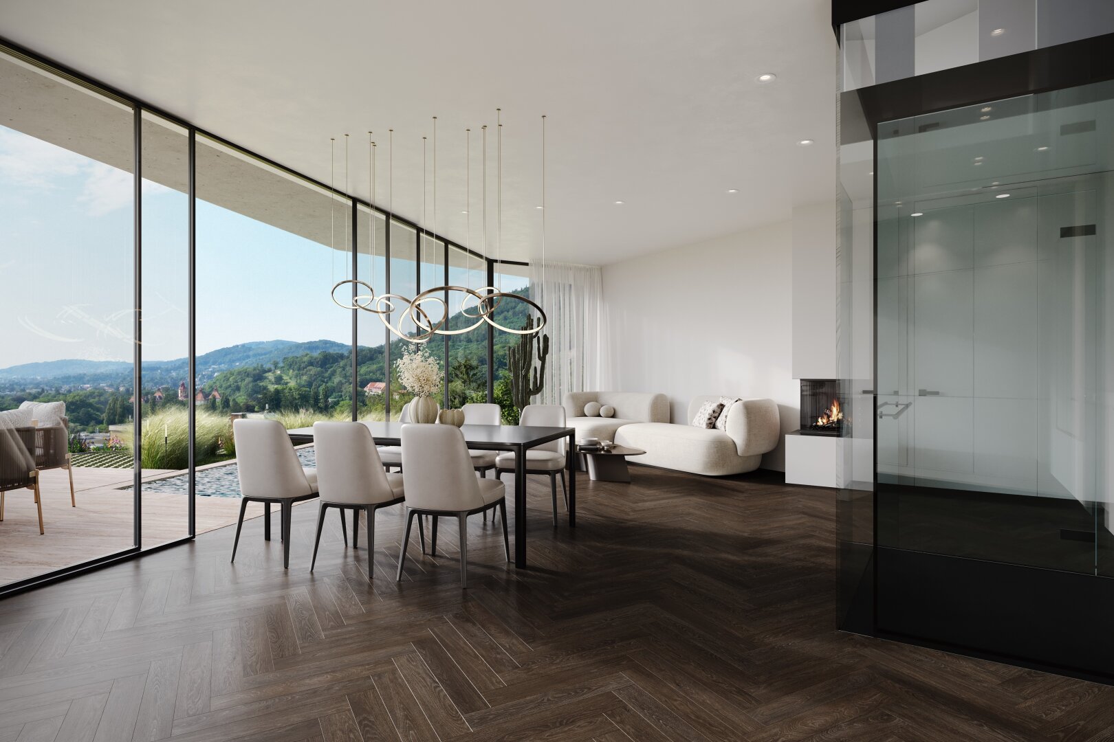 Exklusive Neubauvilla mit Infinity-Feeling & Schlossbergblick | Pool, Sauna, absolute Ruhelage