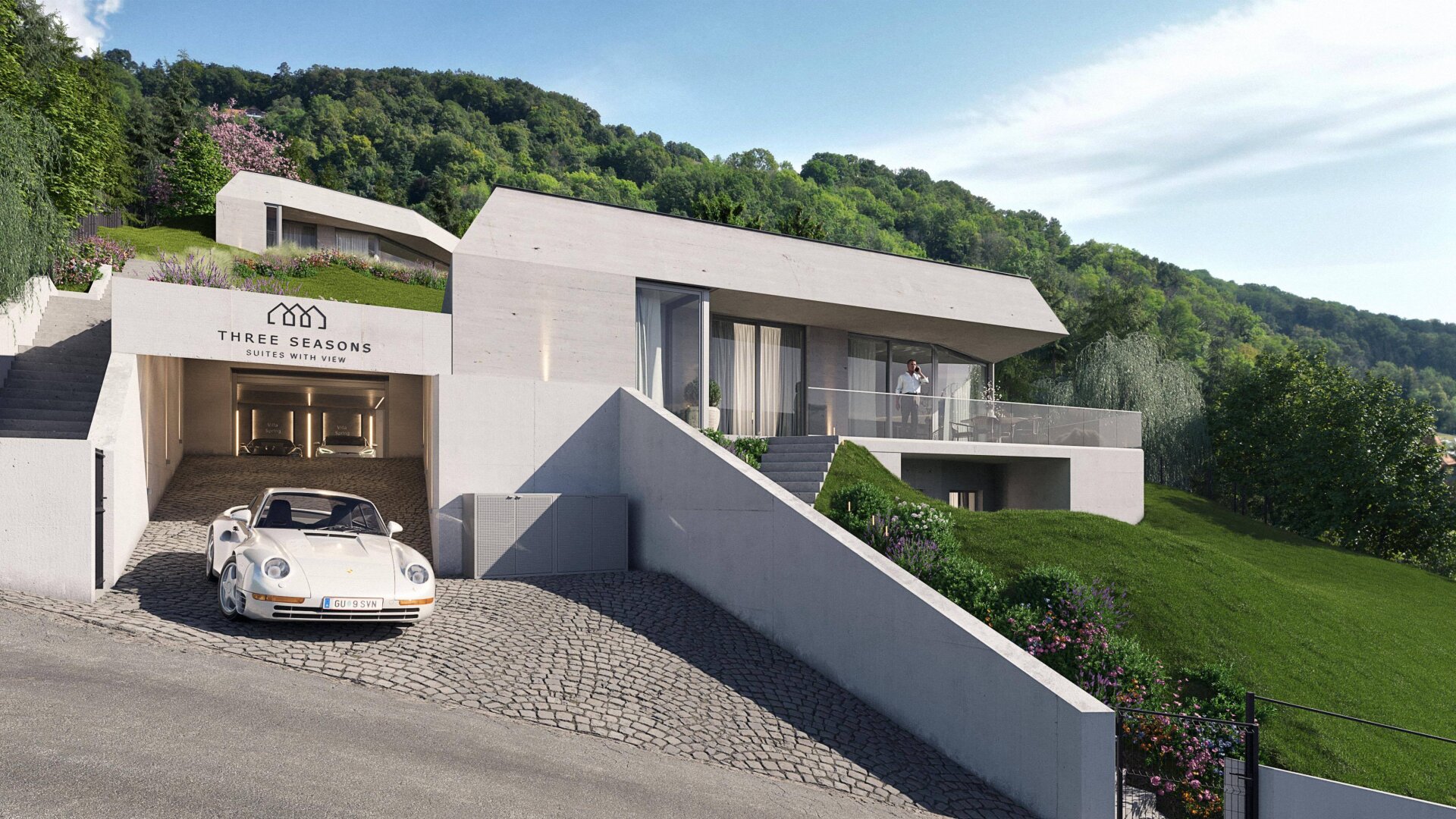 Exklusive Neubauvilla mit Infinity-Feeling & Schlossbergblick | Pool, Sauna, absolute Ruhelage