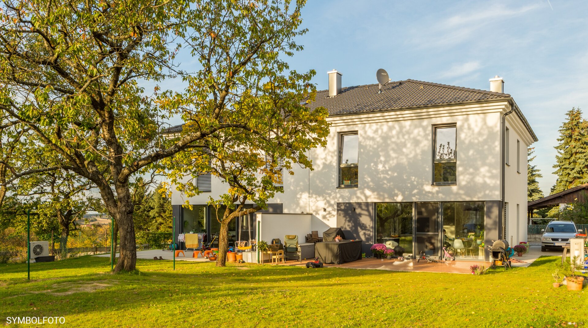 Energieeffiziente Doppelhaushälfte inkl. Photovoltaikanlage und Luftwärmepumpe – Haus A