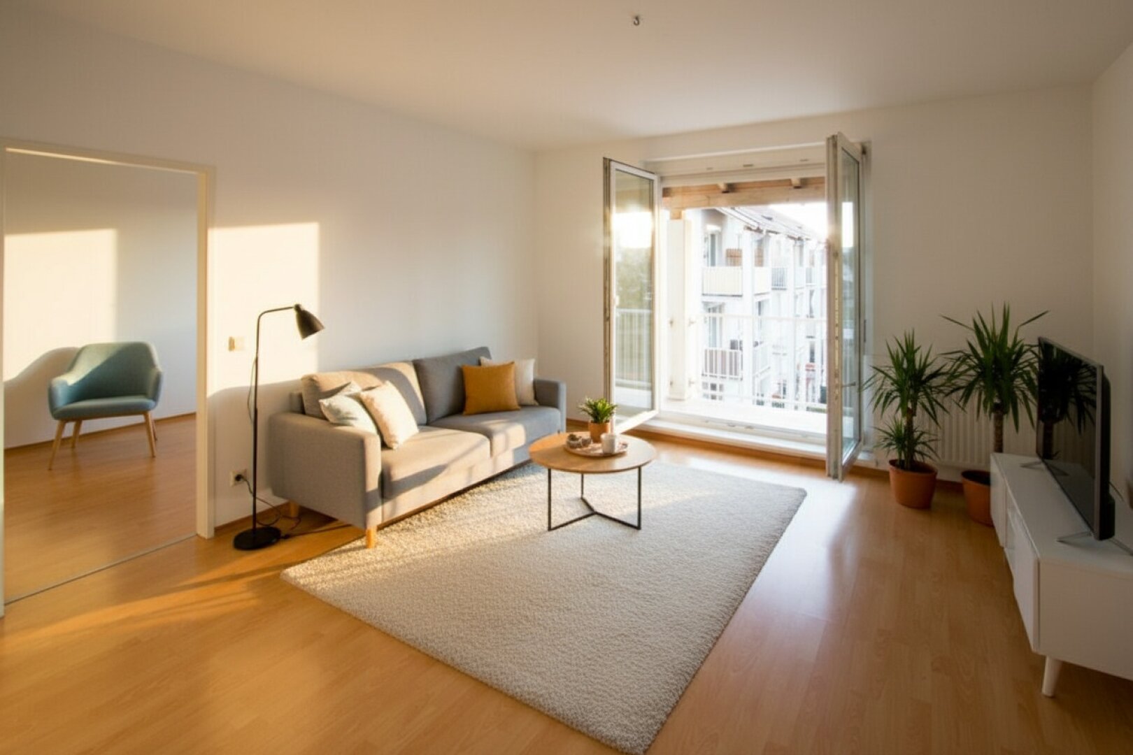 Wohnzimmer Einrichtungsbeispiel (KI - generiert)