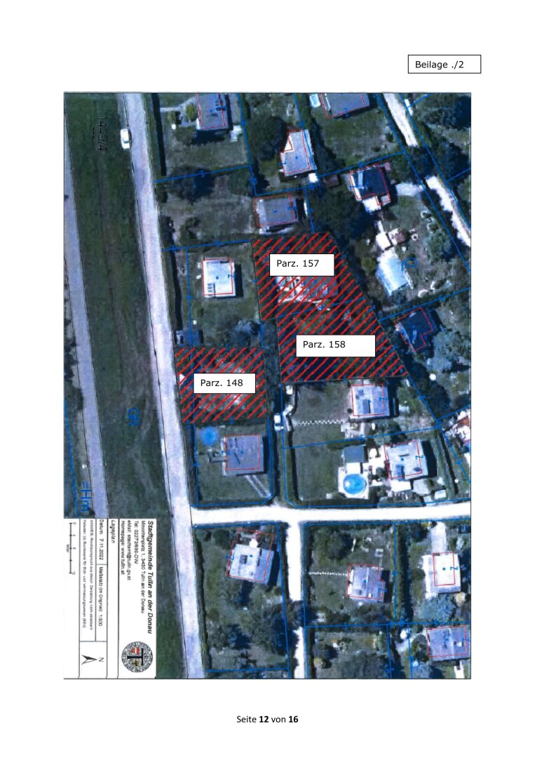 Lageplan Parzellen