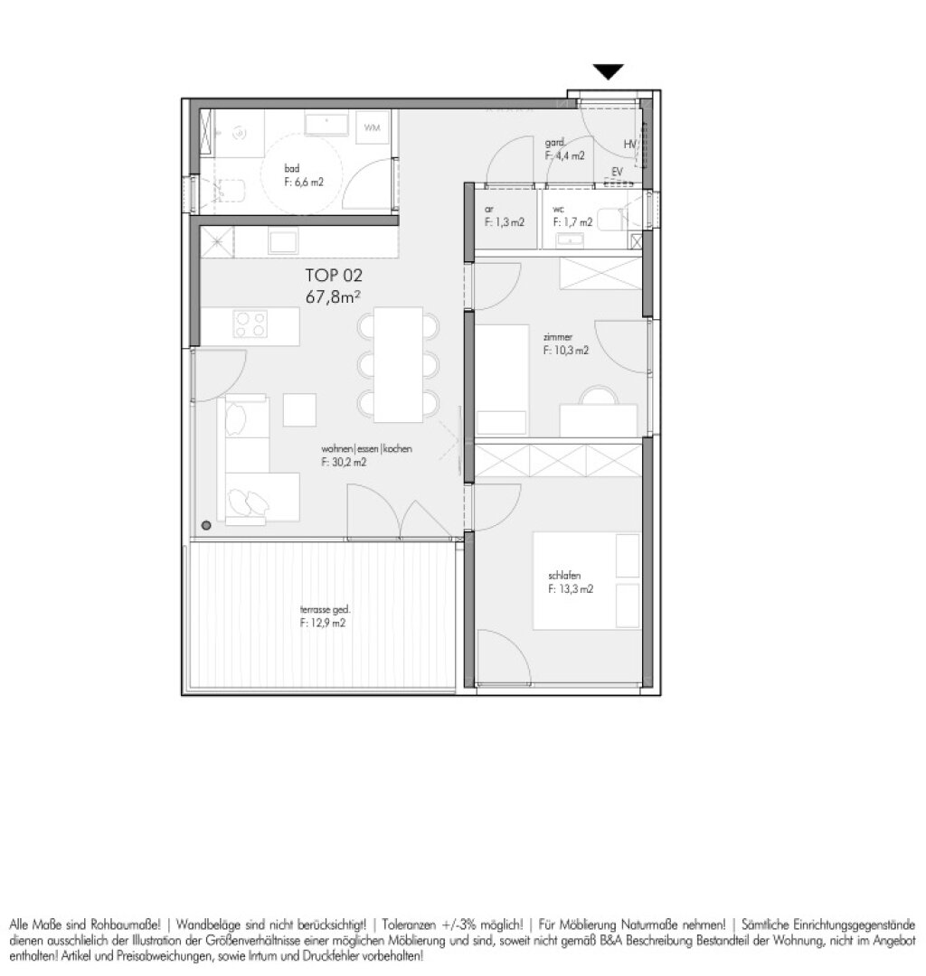 Grundrissplan Top 02