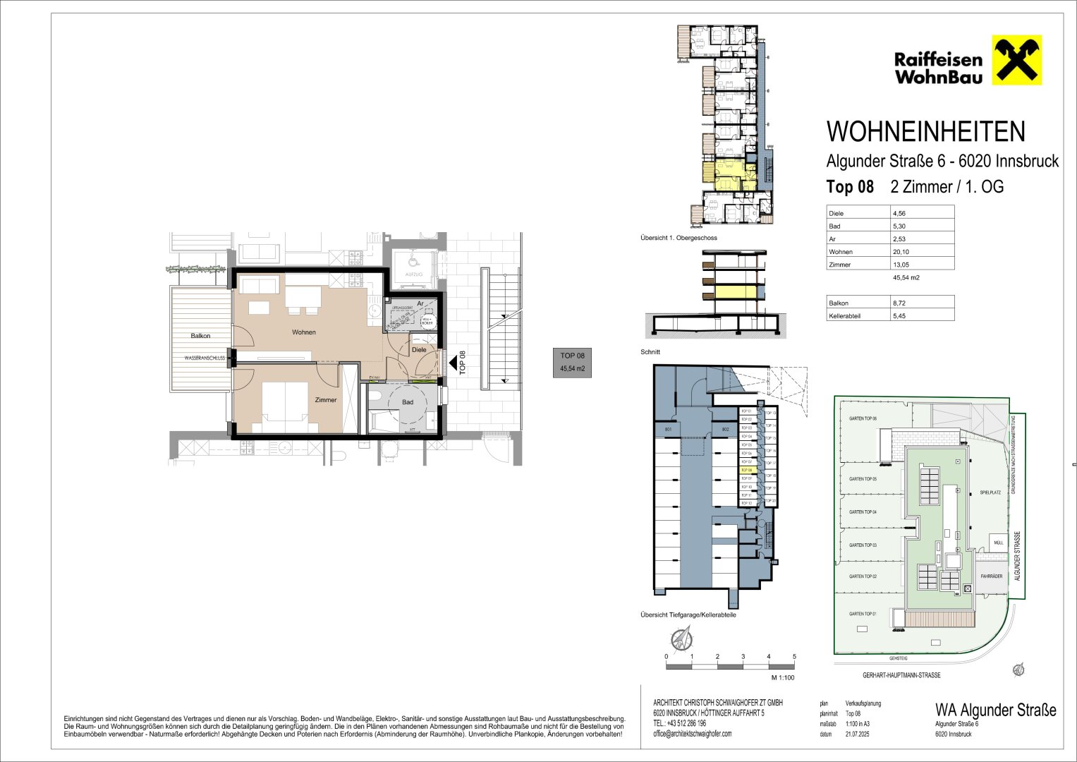 Grundrissplan Top 08