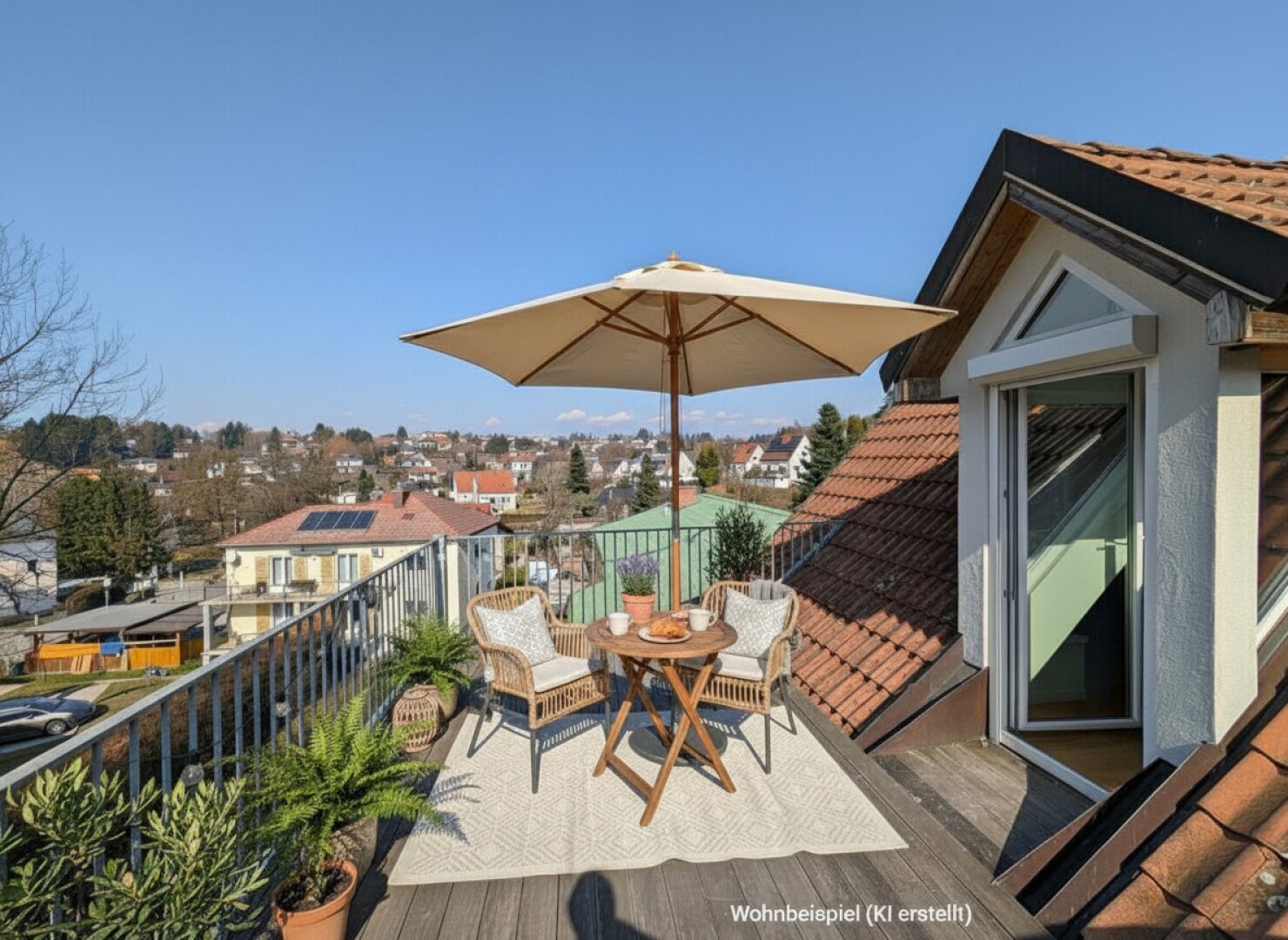 Exklusives Penthouse mit Kamin und mehreren Balkonen über den Dächern von St. Peter!