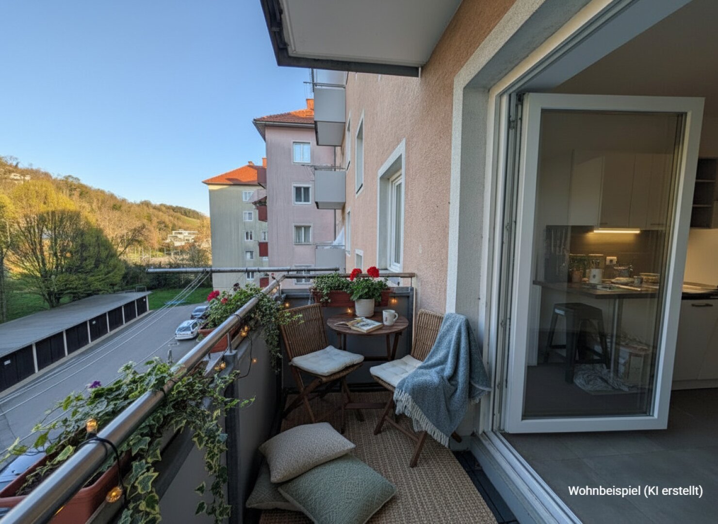 überdachter Balkon