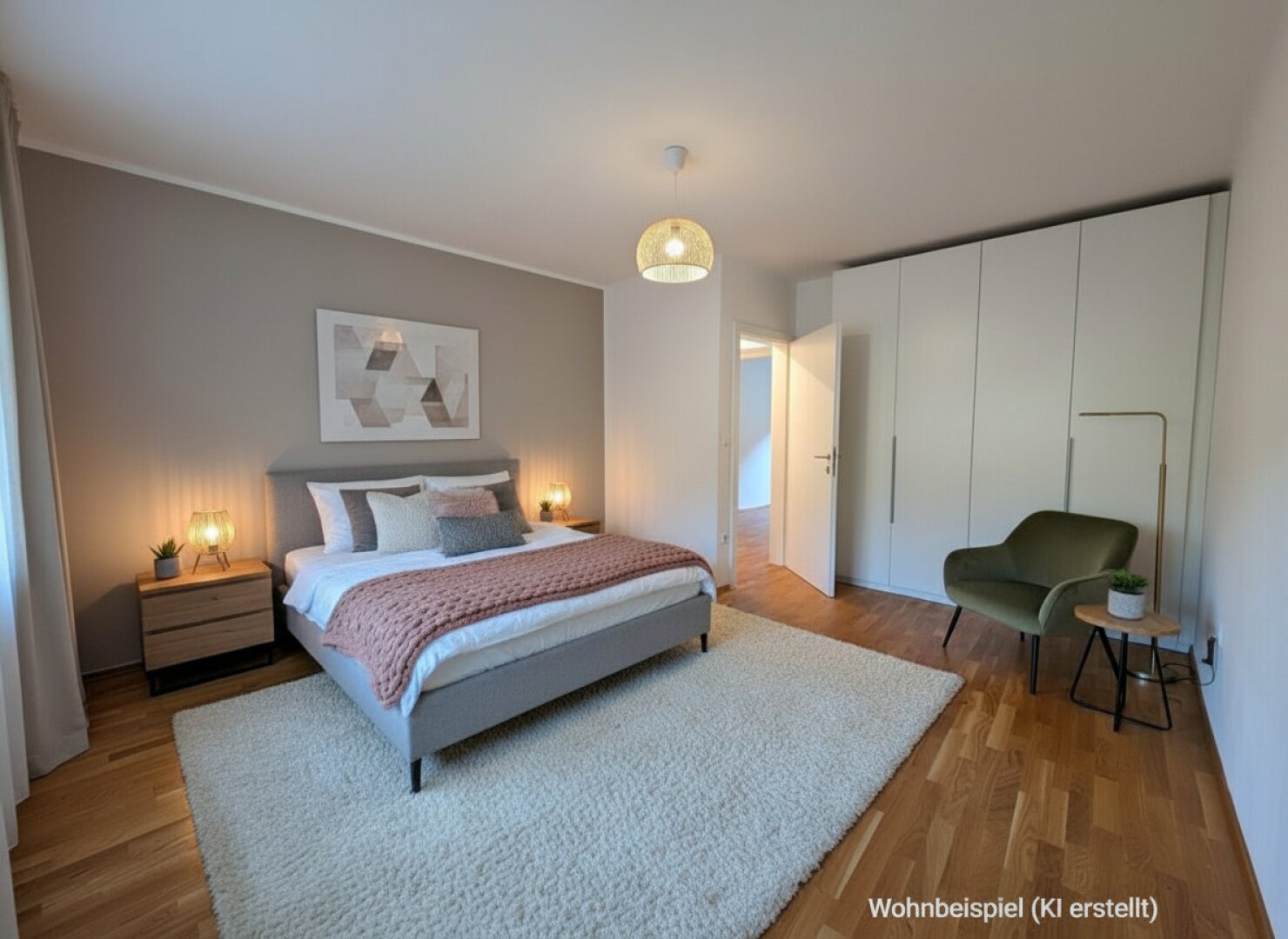 Schlafzimmer mit möglichen Einrichtung, Variante 2
