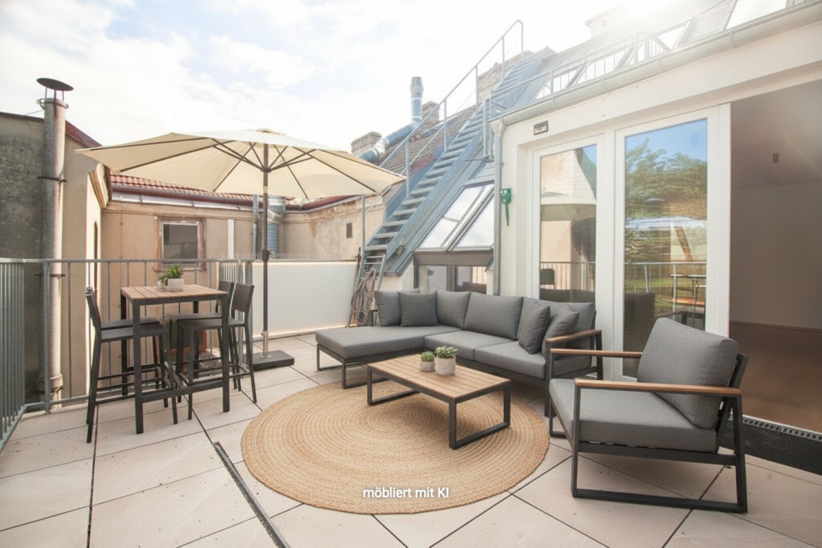 2015 ausgebaute, helle Maisonette-Wohnung mit 2 Bädern | ~ 20 m² große, private Terrasse direkt auf Wohnebene | Nahe Elterleinplatz