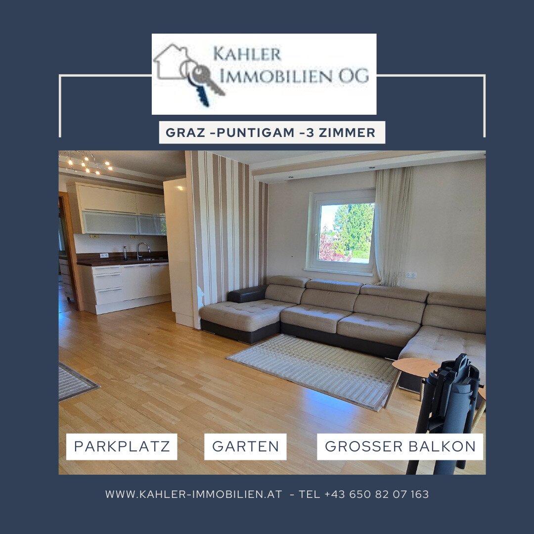 Graz-Puntigam-bezaubernde 3 Zimmerwohnung - 2 Balkone - Gartennutzung - Parkplatz - Provisionsfrei!