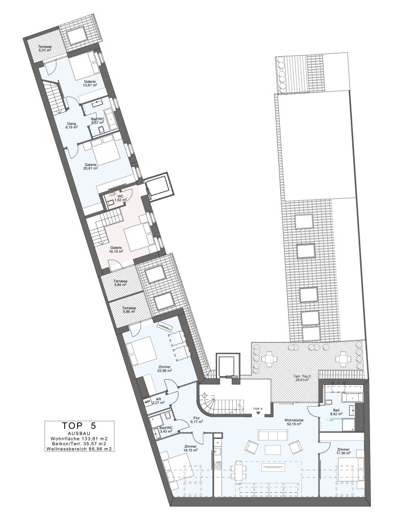 Bewilligtes Altbauprojekt mit Dachausbau direkt am Rochusmarkt