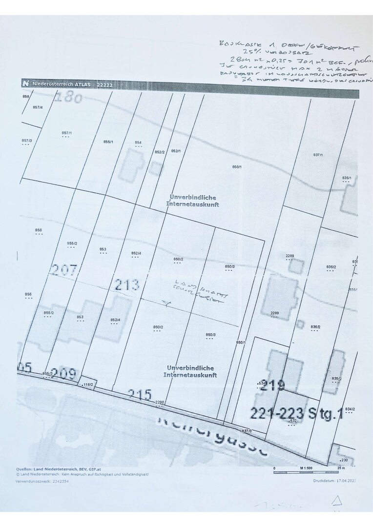 Traumhafte Baugrundstücke nebeneinander in Langenzersdorf - gesamt 2800 m² - Grenze Wiens mit Ausblick