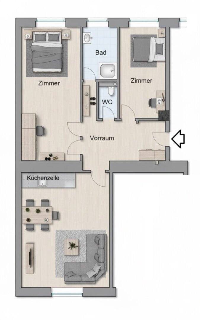 Top sanierter Neubau 3 Zimmer 4.Liftstock - ruhige Lage