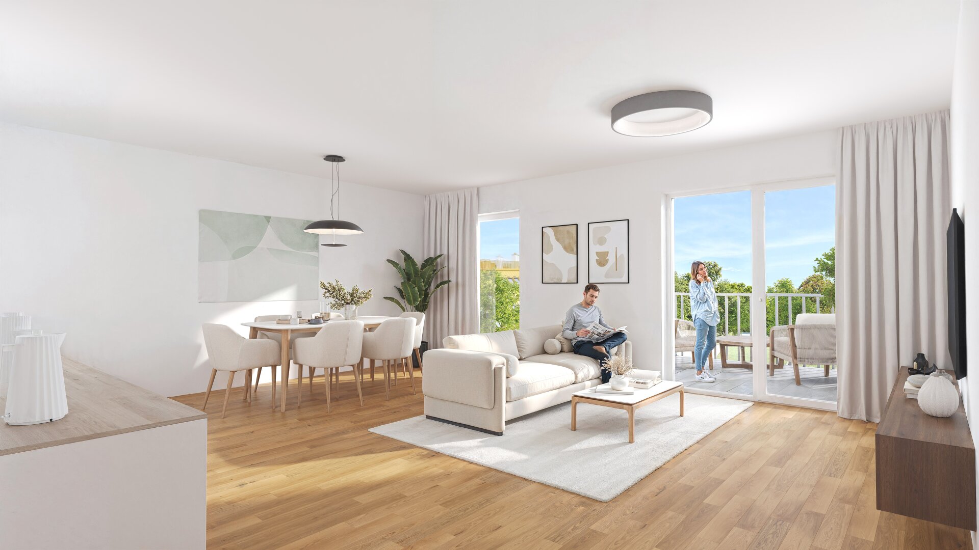 Am Freihof 5 | 1220 Wien | Wohnzimmer Top 2.05 (Visualisierung)