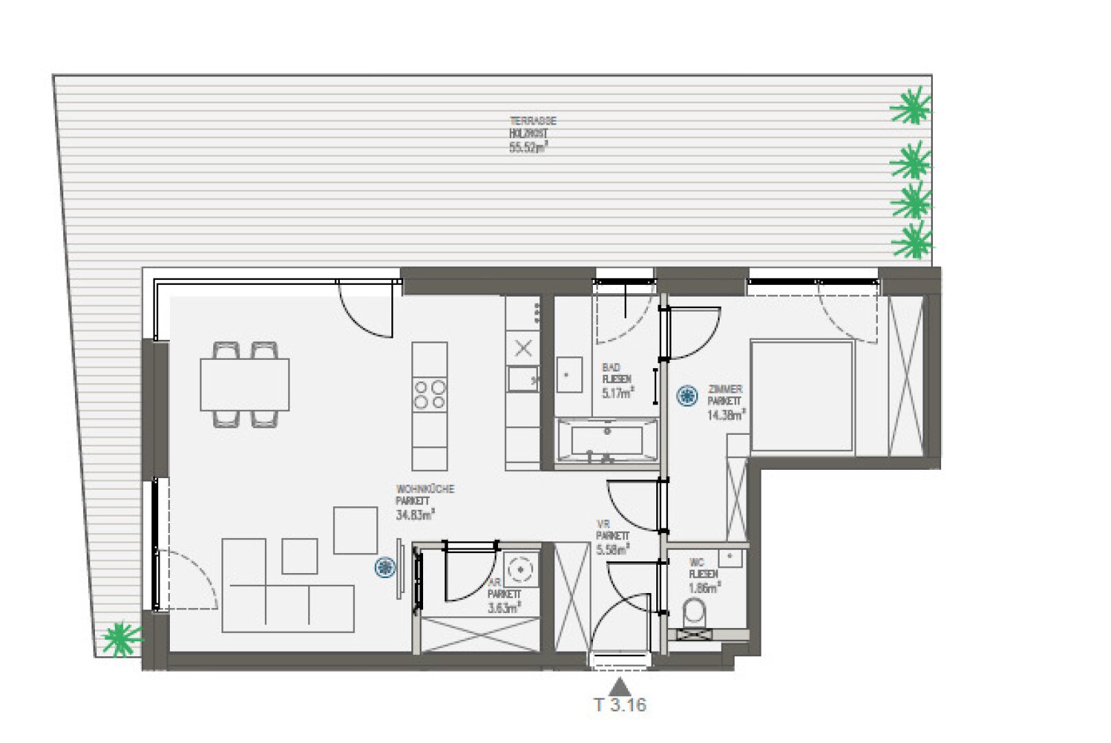 Provisionsfreie 2 Zimmer Dachgeschoßwohnung mit Pool- und Seezugang im Seepark Oggau!