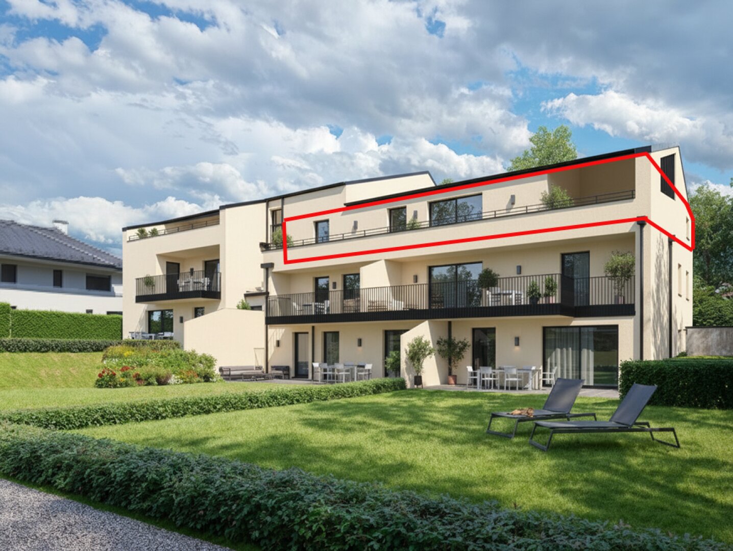 Exklusives Dachgeschoß mit 57m² Terrasse und Sauna (Top 9) - Neubauprojekt am Kremser Steindl