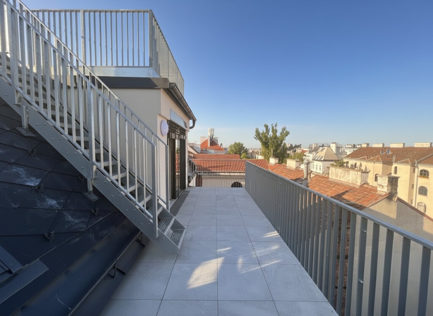 der Ausblick vom Balkon