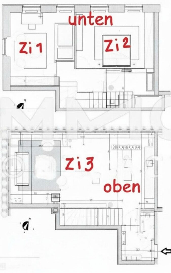 Exklusive Penthouse-Wohnung & New-York-Style im Untergeschoss