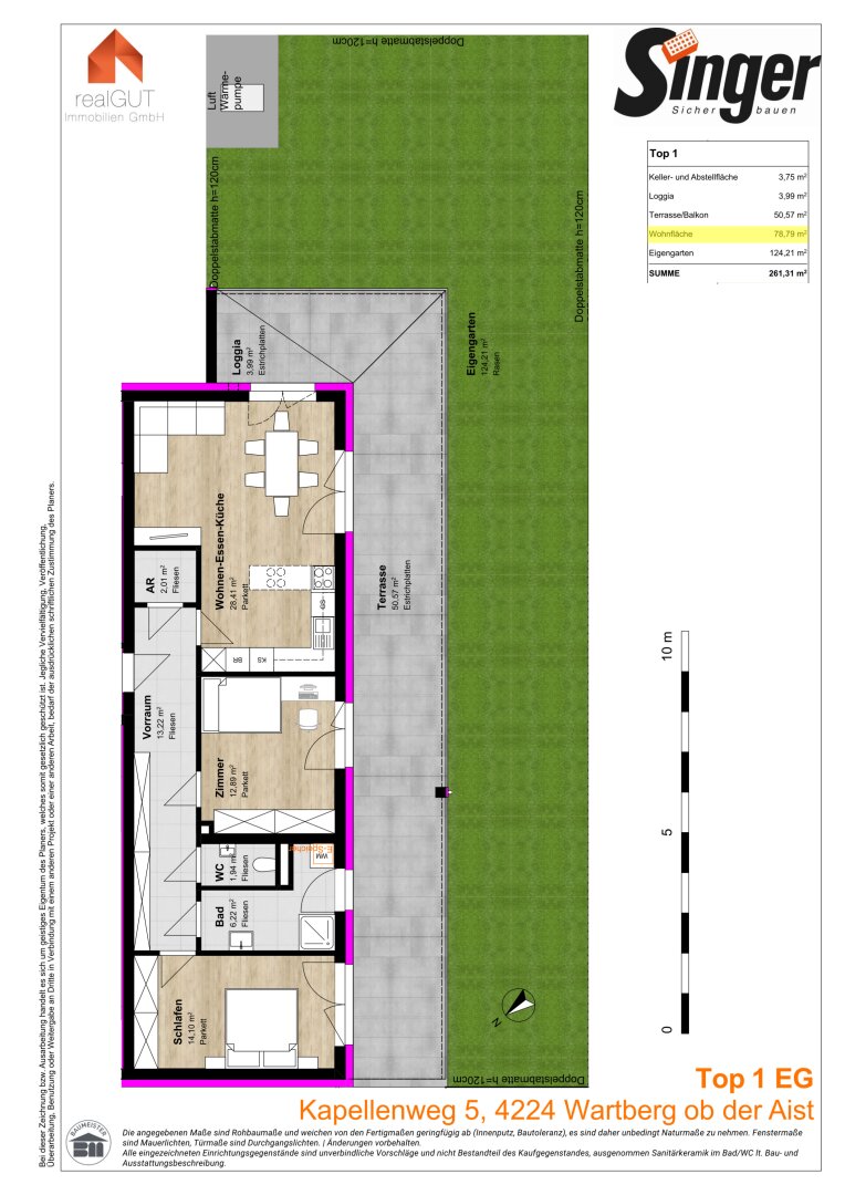Wohnungsplan Top 1