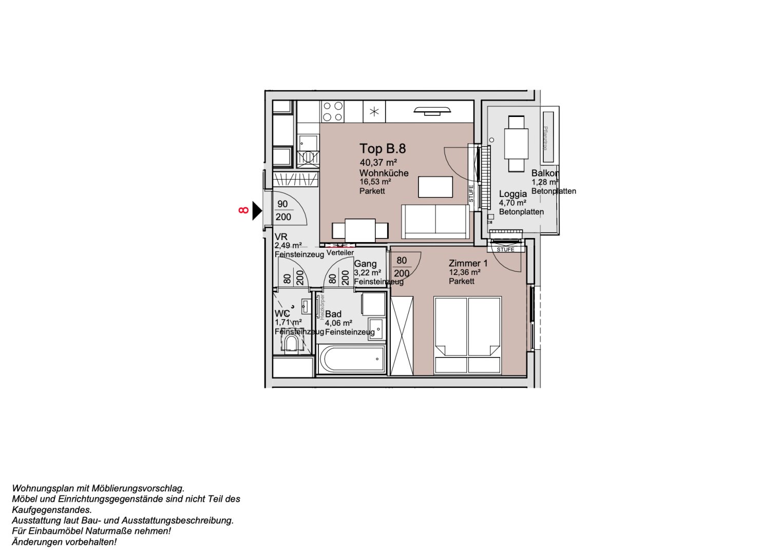 *ANLEGERPREIS* Provisionsfreie 2-Zimmer Wohnung mit Loggia!