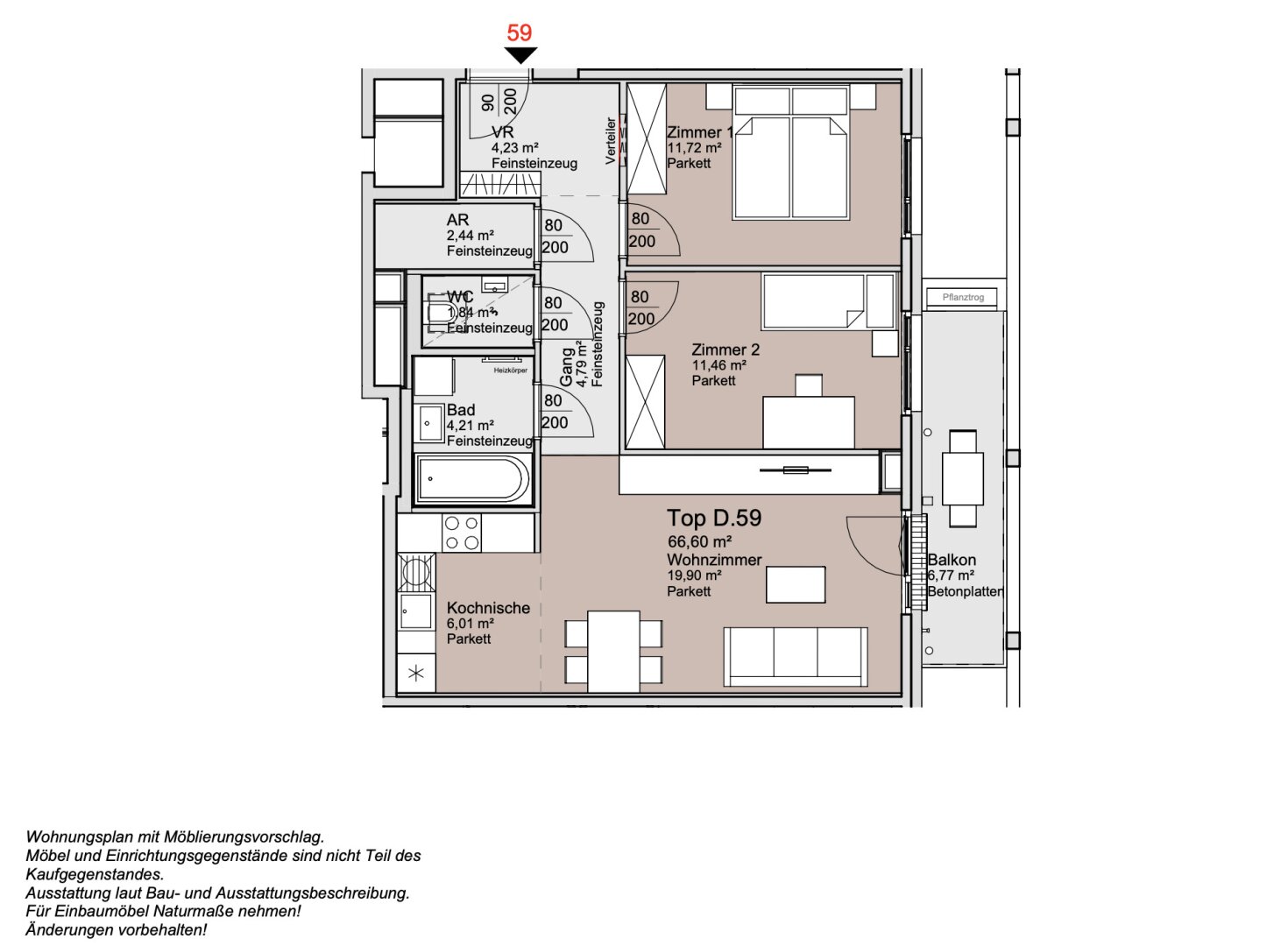 *ANLEGERPREIS* 8. Stock! Provisionsfreie 3-Zimmer Dachgeschosswohnung mit Balkon!