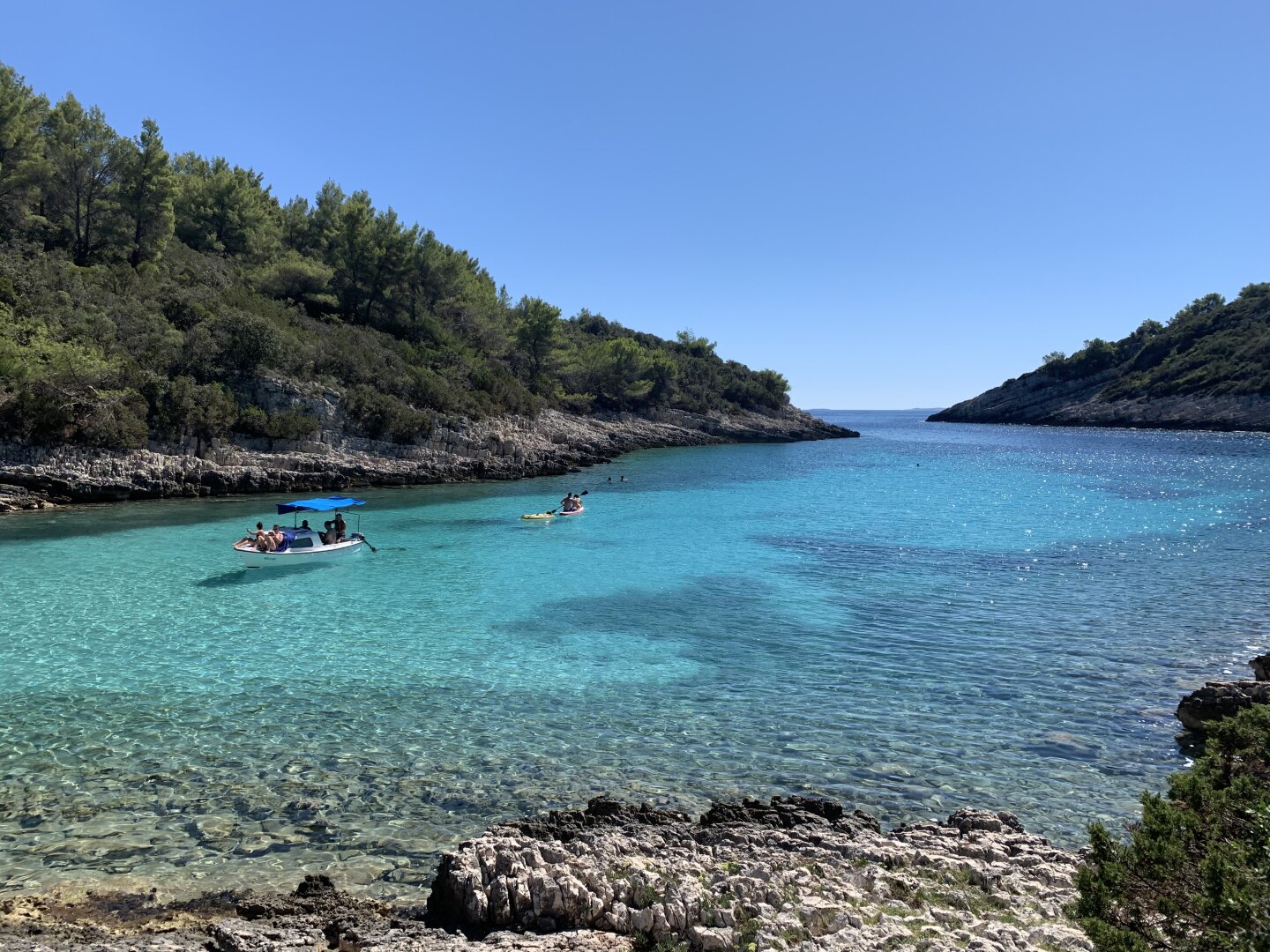 Mediterranes Natursteinhaus mit Innenhof & Meerblick auf der Insel Korčula