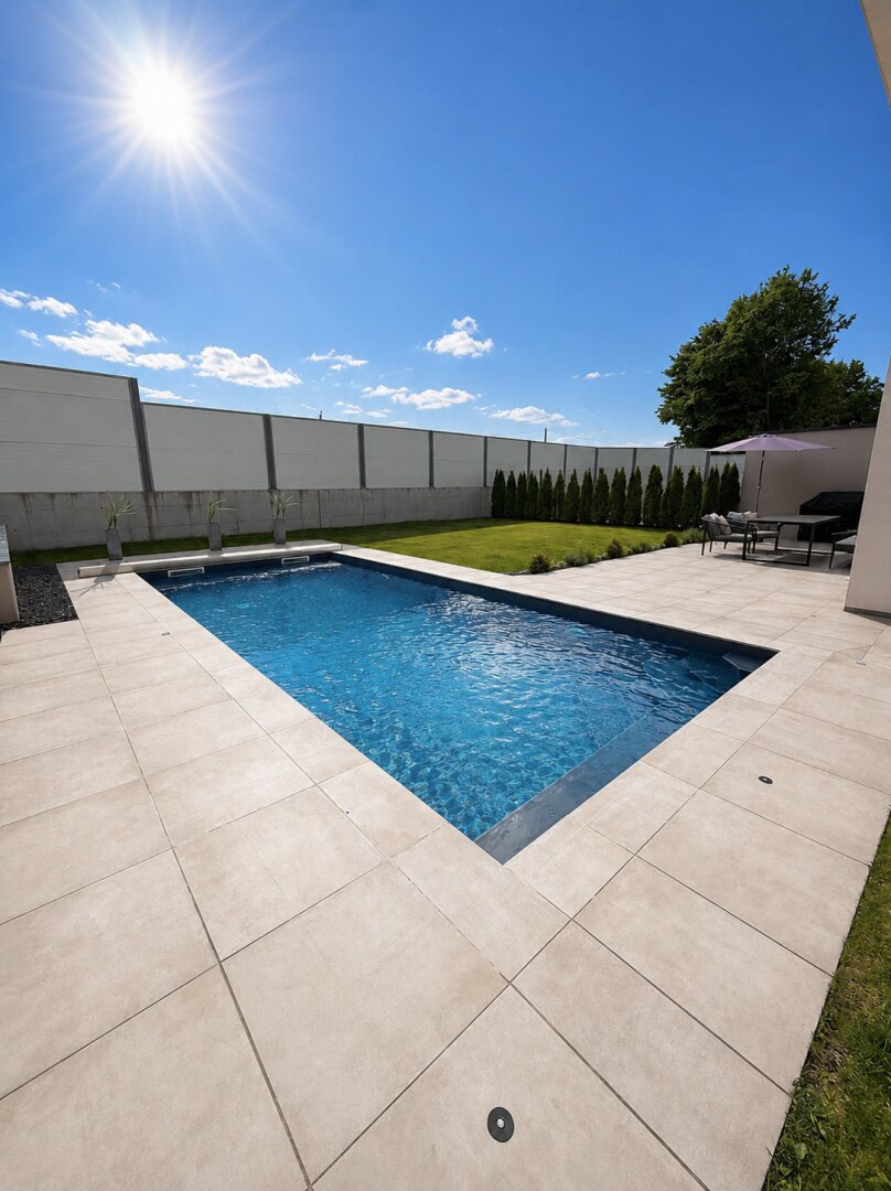 Luxuriöse Doppelhaushälfte mit Pool, Smart Home & Premium-Ausstattung in  Alkoven
