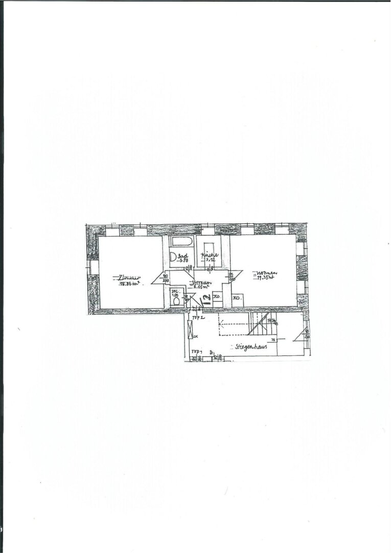 Plan - Kleines 2 Zimmer Appartement mit PKW-Stellplatz Miete Grödig Salzburg