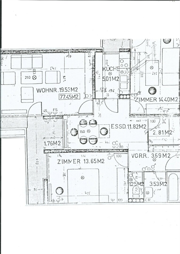 Plan - Renovierte 3 Zimmer Wohnung mit Balkon und Festungsblick Kauf Parsch Salzburg