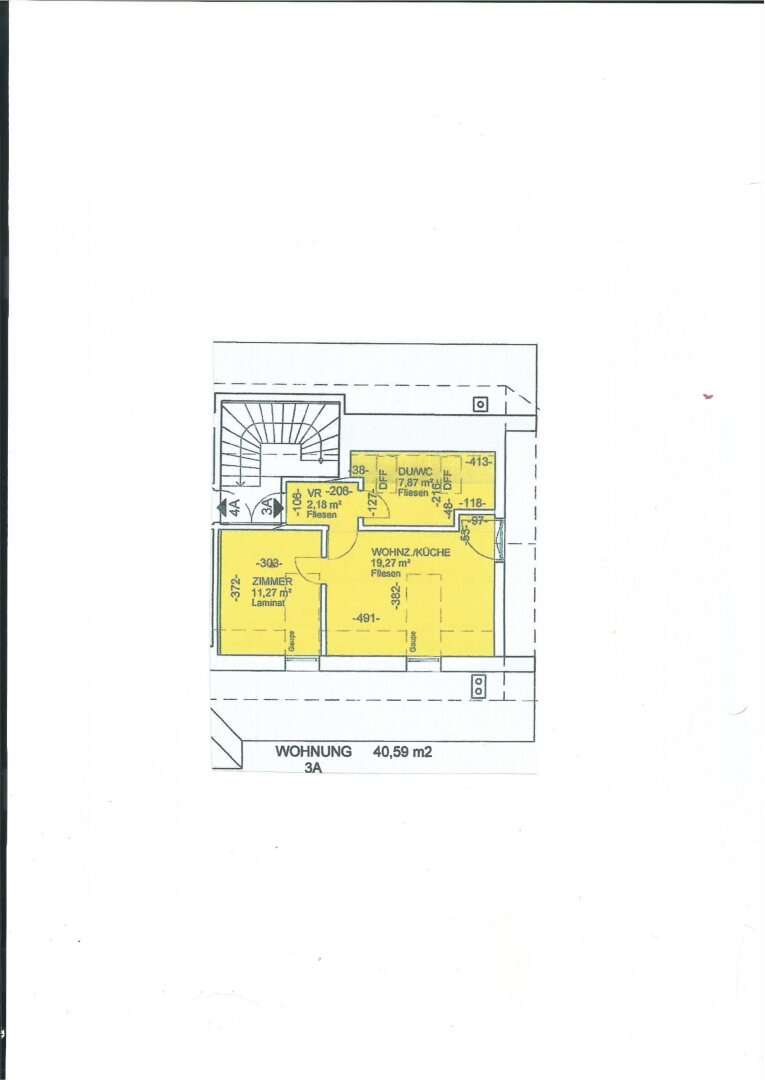 Plan - Moderne und gemütliche 2 Zimmer Dachgeschosswohnung Miete Grödig Salzburg
