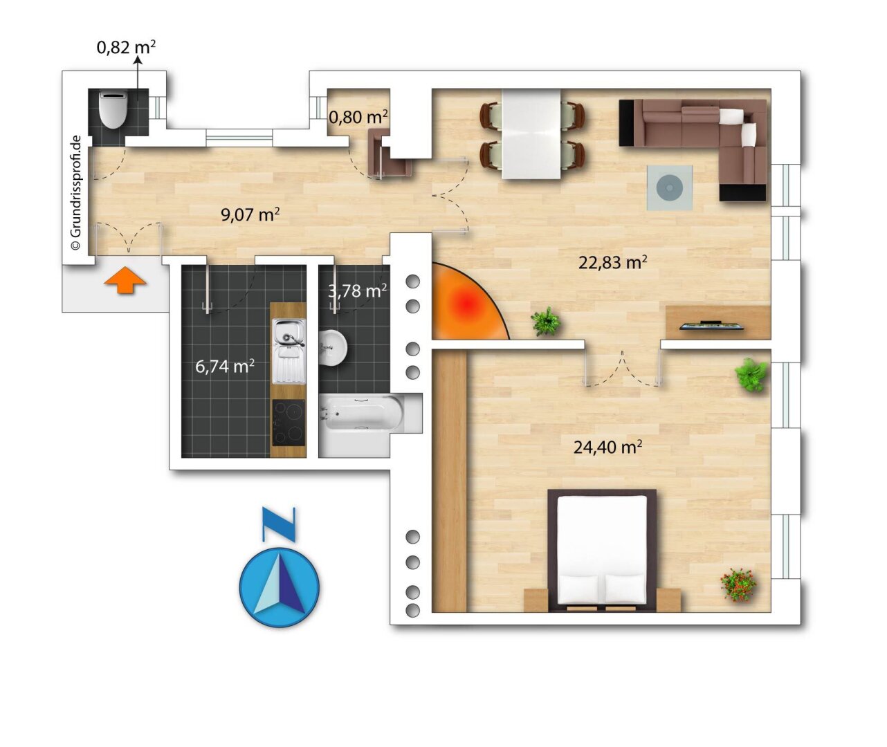 Grundriss Möblierungsvorschlag