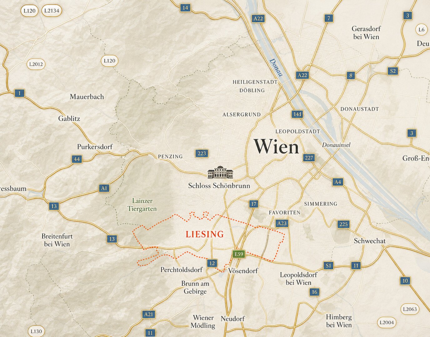 Fröhlich wohnen, stilvoll leben – Design und Natur im Einklang in Liesing!