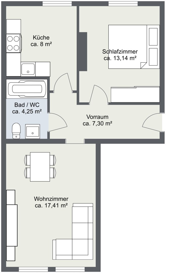 Plan-Skizze - nicht maßstabsgetreu, dient der Orientierung