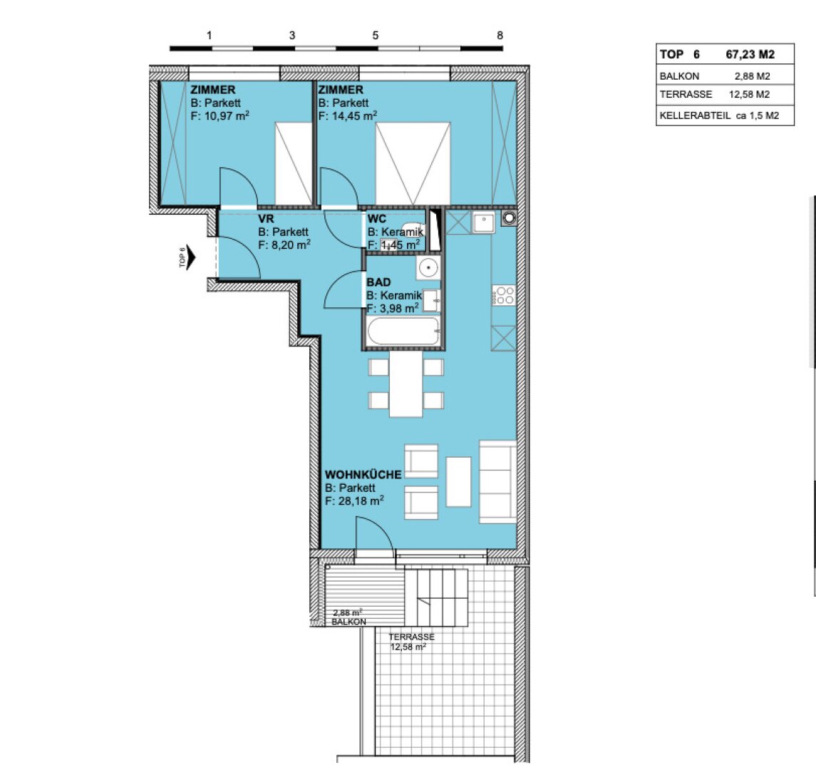 3-Zimmer mit Balkon und Terrasse beim Kutschkermarkt und AKH