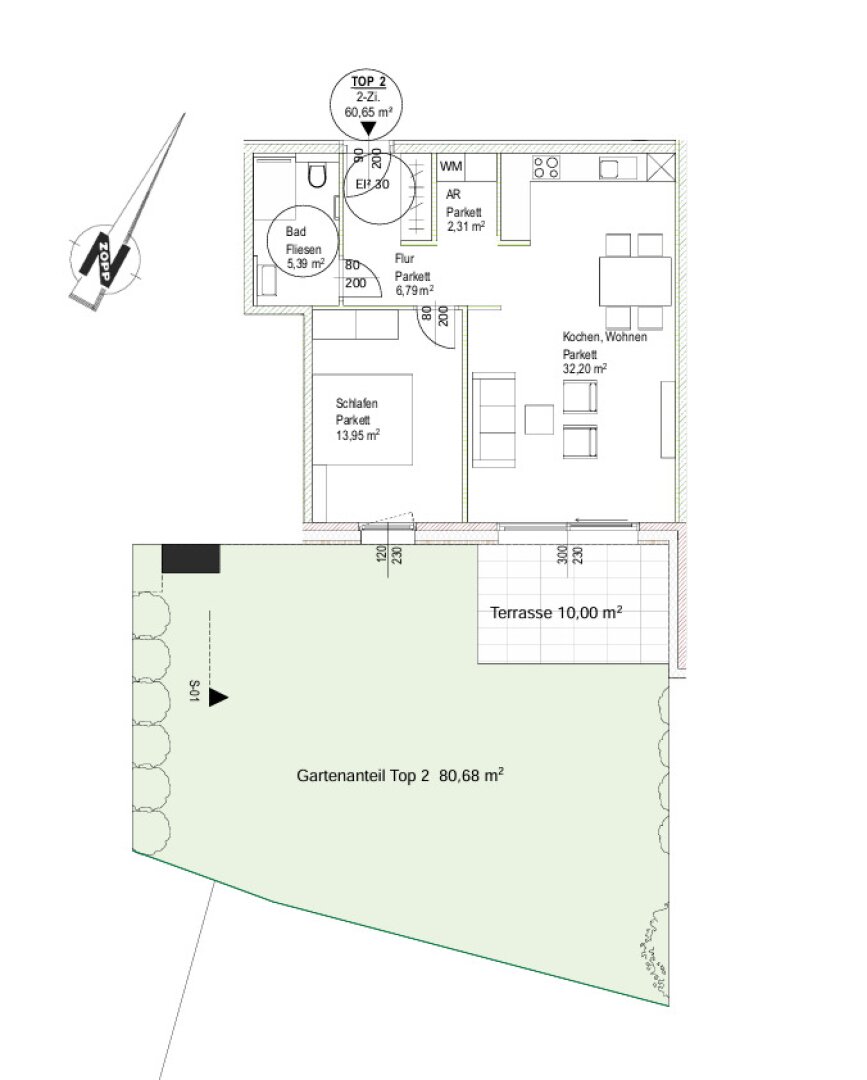 NEUBAUPROJEKT: PRÖLLHOFSTRASSE | OBERALM - 2 Zimmer Gartenwohnung - PROVISIONSFREI!