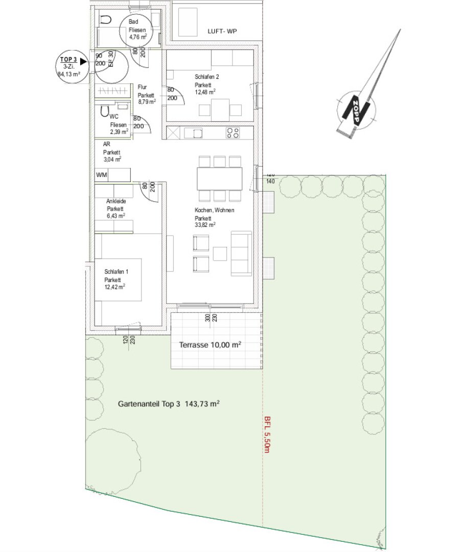 NEUBAUPROJEKT: PRÖLLHOFSTRASSE | OBERALM - 3 Zimmer Gartenwohnung - PROVISIONSFREI!