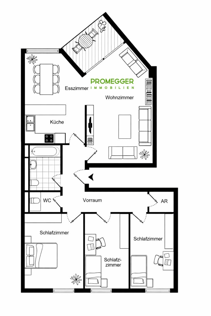 Helle und ruhige 4-Zimmer-Wohnung mit Loggia im Andräviertel: „Endlich daheim!“ - PROVISIONSFREI