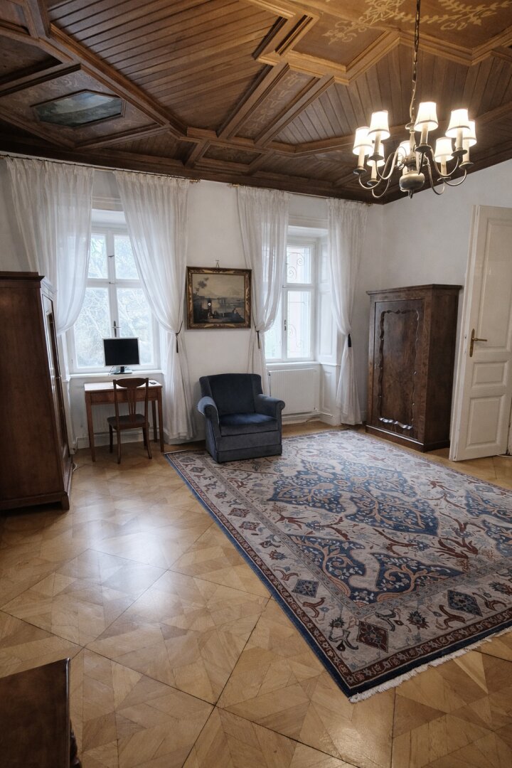 Wohnraum mit Deckentäfelung